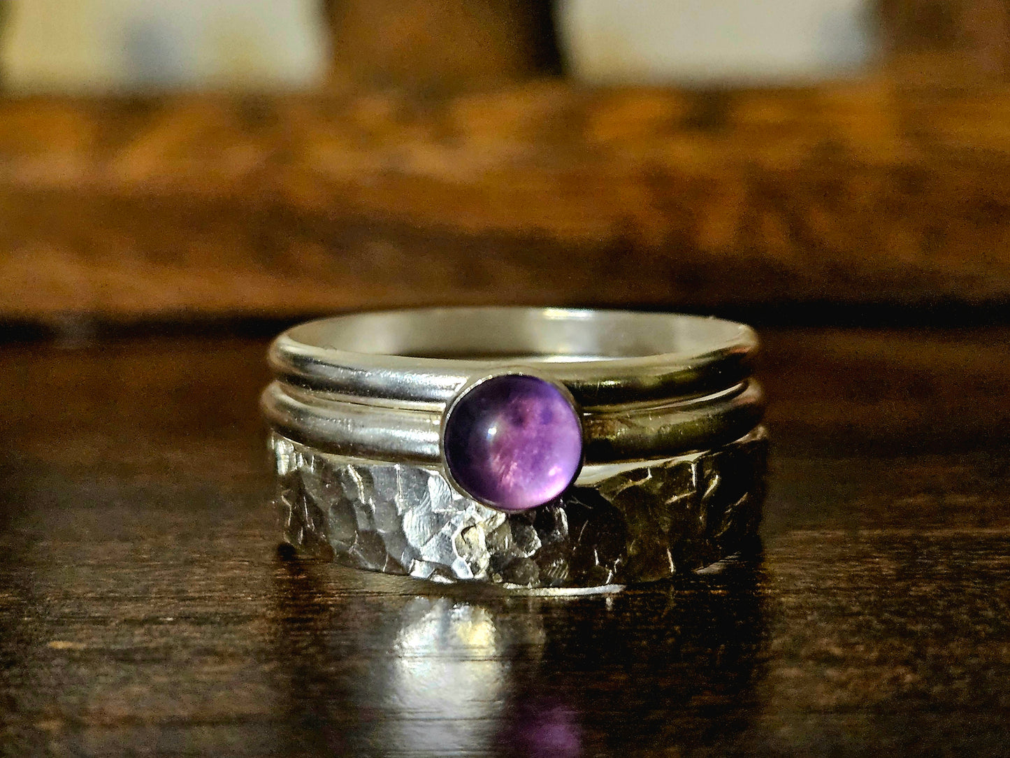 Triple Stack Amethyst Ring (custom order)