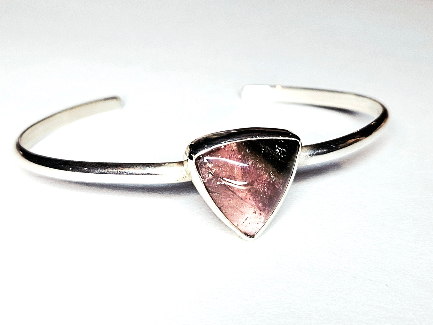 Pink Tourmaline Triangle Cuff