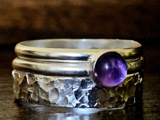 Triple Stack Amethyst Ring (custom order)