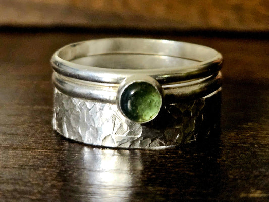 Triple Stack Tourmaline Ring (custom order)