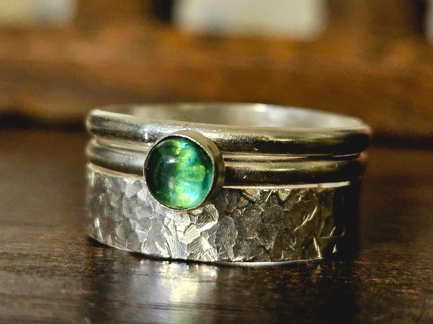 Triple Stack Tourmaline Ring (custom order)