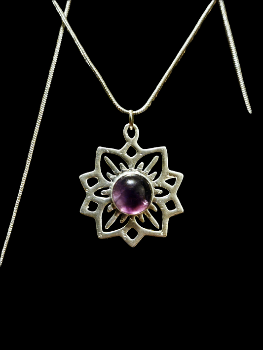 Amethyst Mandala Necklace